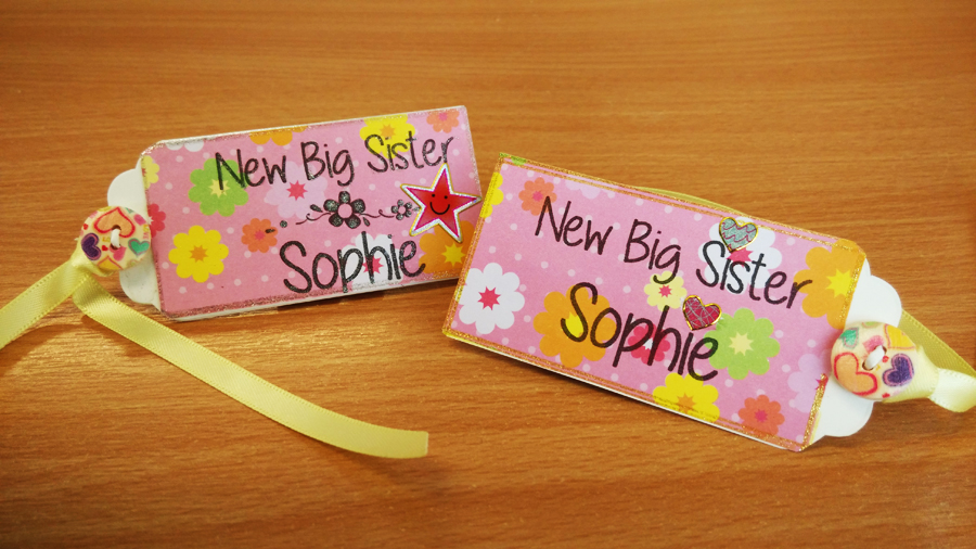 New Customised Name Tags For Sibling Gifts