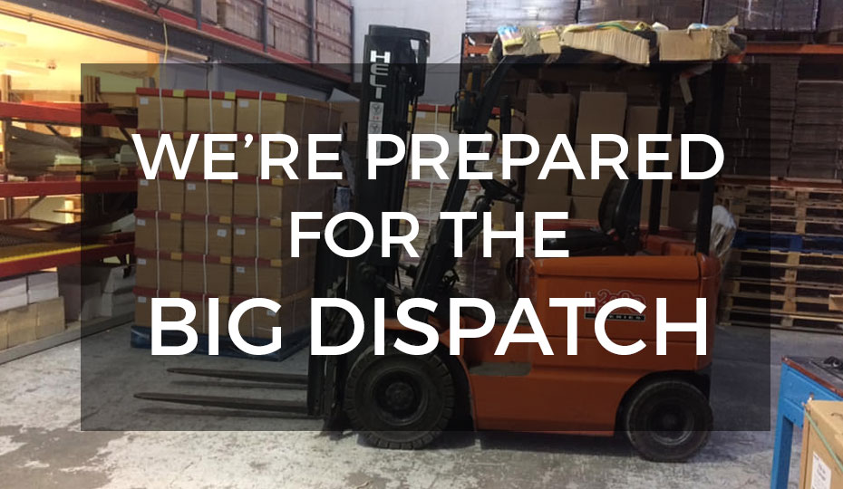 We're prepared for the big dispatch - BasketsGalore - 50% of you have ordered.