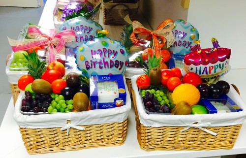 4 x birthday fruit gift basket