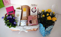 Flowers & Treats Gift Basket