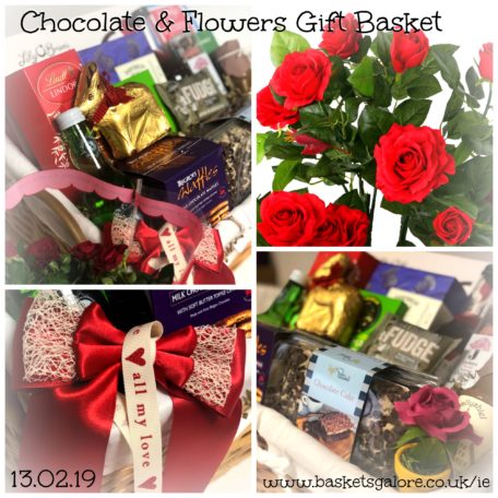 Chocolate & Flowers Basket