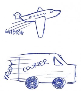 Courier delivery vehicles