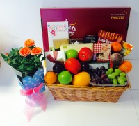 Floral and Fruit Birthday Basket