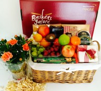 Floral  and Fruit Sympathy Basket 