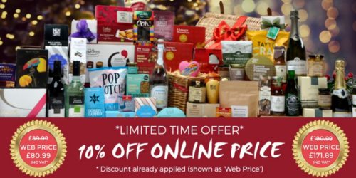 10% Off Christmas Hampers at BasketsGalore