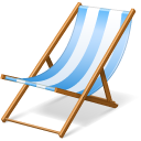 beach, chair, hairy, summer, vacation icon