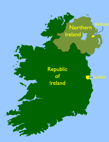 Gift Baskets Delivery UK - Map Of Ireland