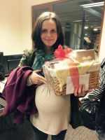 Sylwia with her lovely Mummy To Be Gift Basket 