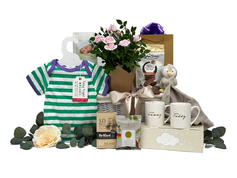 Blooming Parents and Baby Girl Gift Basket