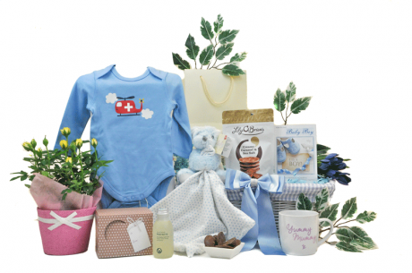 Blooming Mummy & Baby Boy Gift Basket