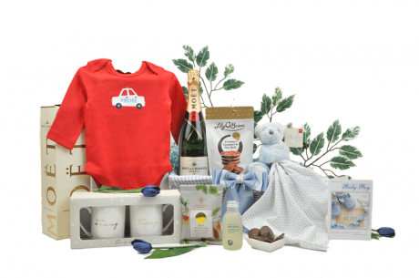 Champagne Parents and Baby Boy Hamper