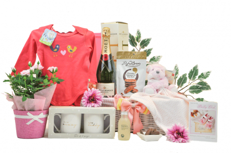 Flowers and Champagne Baby Girl Hamper