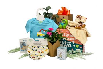 Baby Boy Gift Box With Flowers