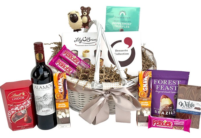 Limited Edition Chocolate and Wine Basket 