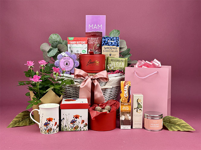 Mother's Day Flowers and Treats Gift Basket