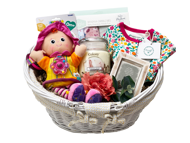 New Arrival Baby Gift Basket Girl Present